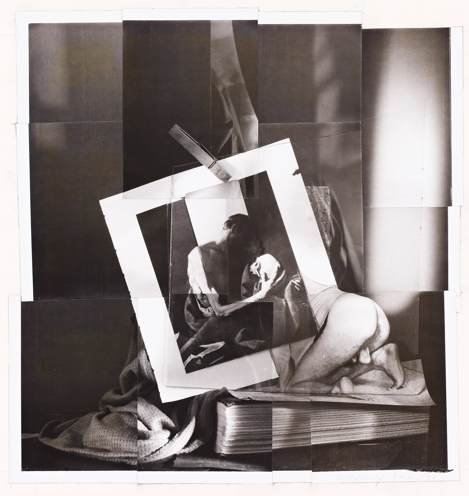 John O'Reilly, Of Benjamin Bitten (Death). 1993.: John O'Reilly 1930-2021 Of Benjamin Bitten (Death). September 25, 1993. Polaroid collage With O'Reilly's signature and date in pencil on print recto, and the title and date in pencil on mount verso; a