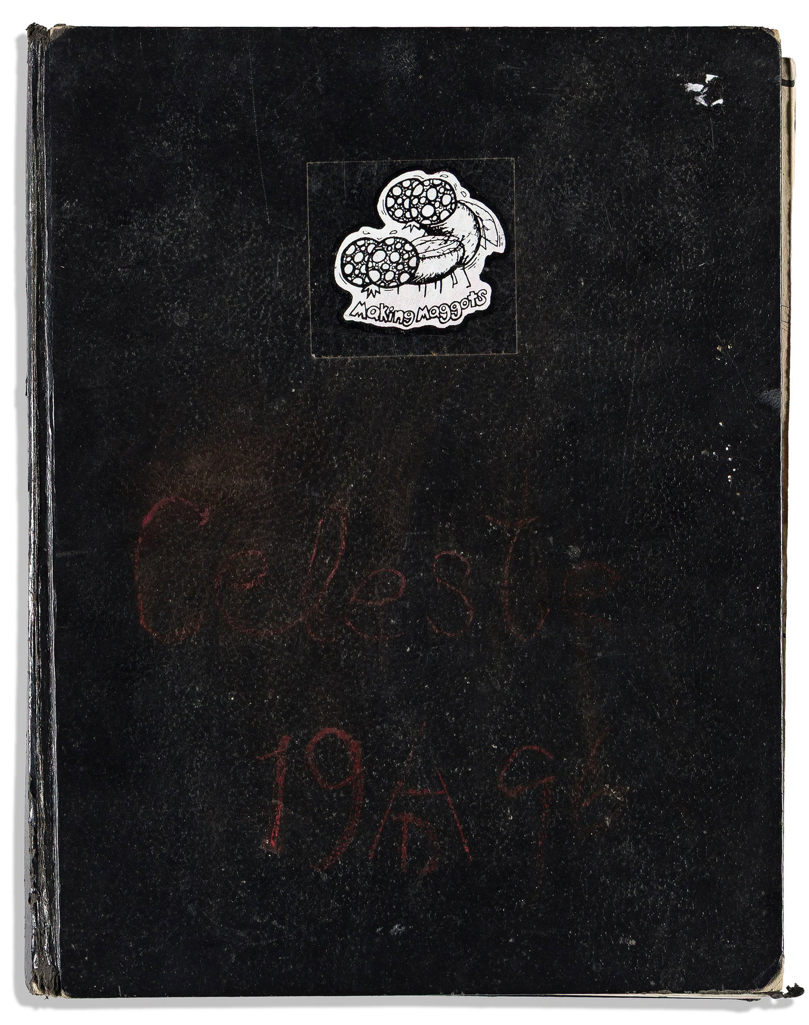 Celeste Dupuy-Spencer, Sketchbook with drawings. 1996.: Celeste Dupuy-Spencer 1979-2026 Sketchbook with drawings. 1996. Sketchbook with 66 drawings in ink, charcoal, acrylic, watercolor, and oil pastel, some photocopied and pasted in. Signed and dated in i