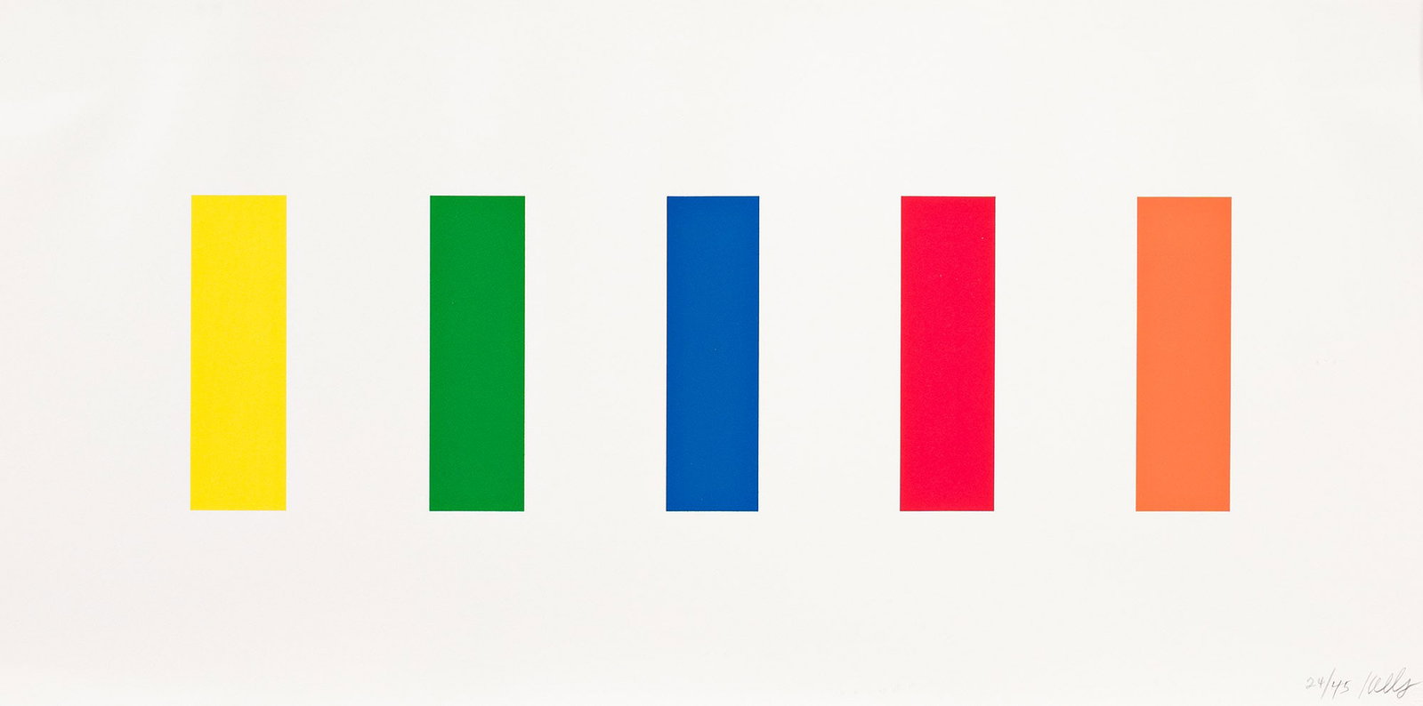 Ellsworth Kelly, Dartmouth. 2011.: Ellsworth Kelly 1923-2015 Dartmouth. Color lithograph, 2011. Signed and numbered 24/45 in pencil, lower right. Printed and published by Gemini, G.E.L., Los Angeles, with the blind stamps lower right. 