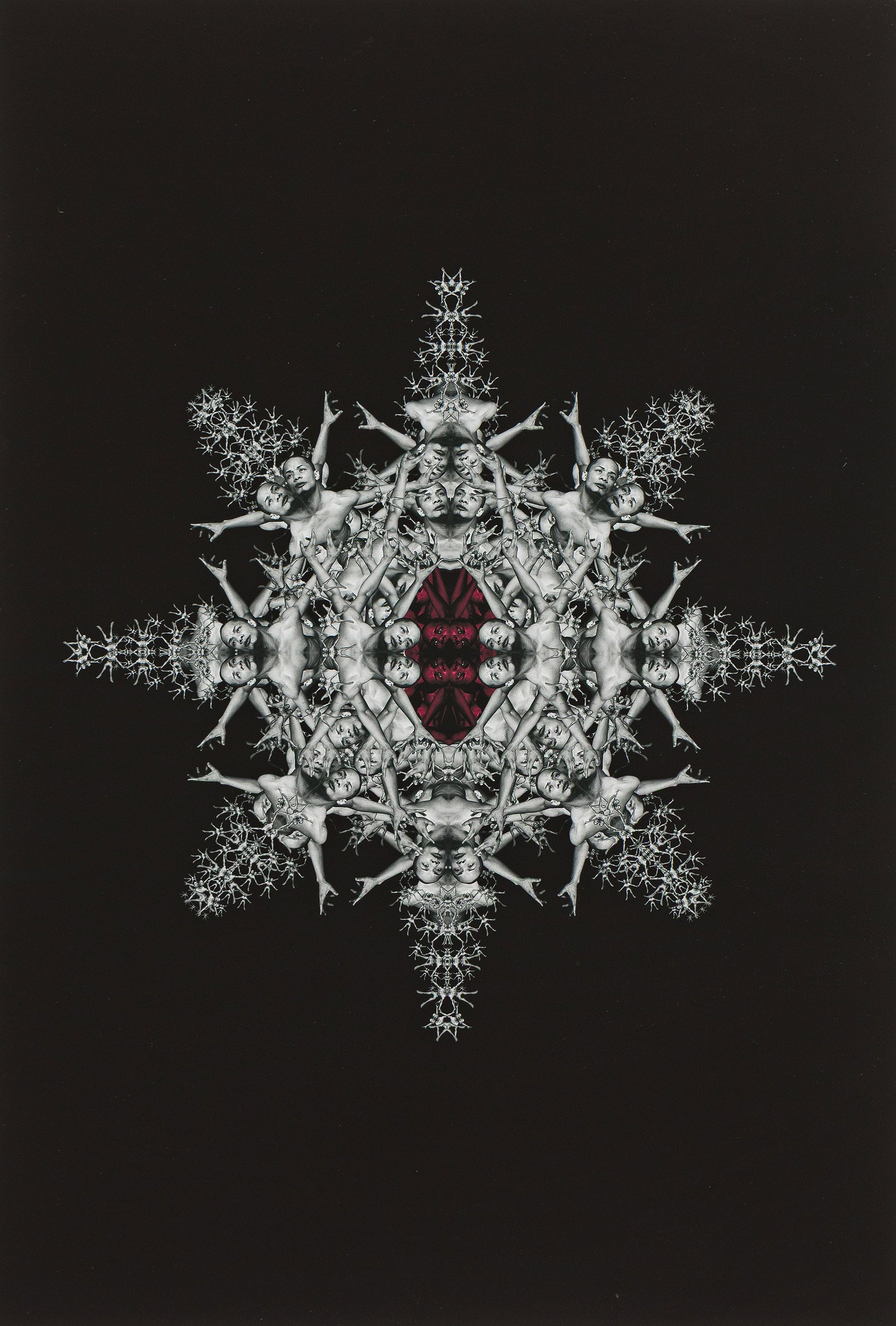 Renee Cox, Sacred Geometry series. 2014.: Renee Cox b. 1957 Sacred Geometry series. Inkjet print, 2014. Signed, dated and numbered 1/5 in pencil, verso. 18 1/2 x 12 1/2 in. (47 x 31.8 cm.), Frame: 27 1/4 x 21 1/2 in. (69.2 x 54.6 cm.)