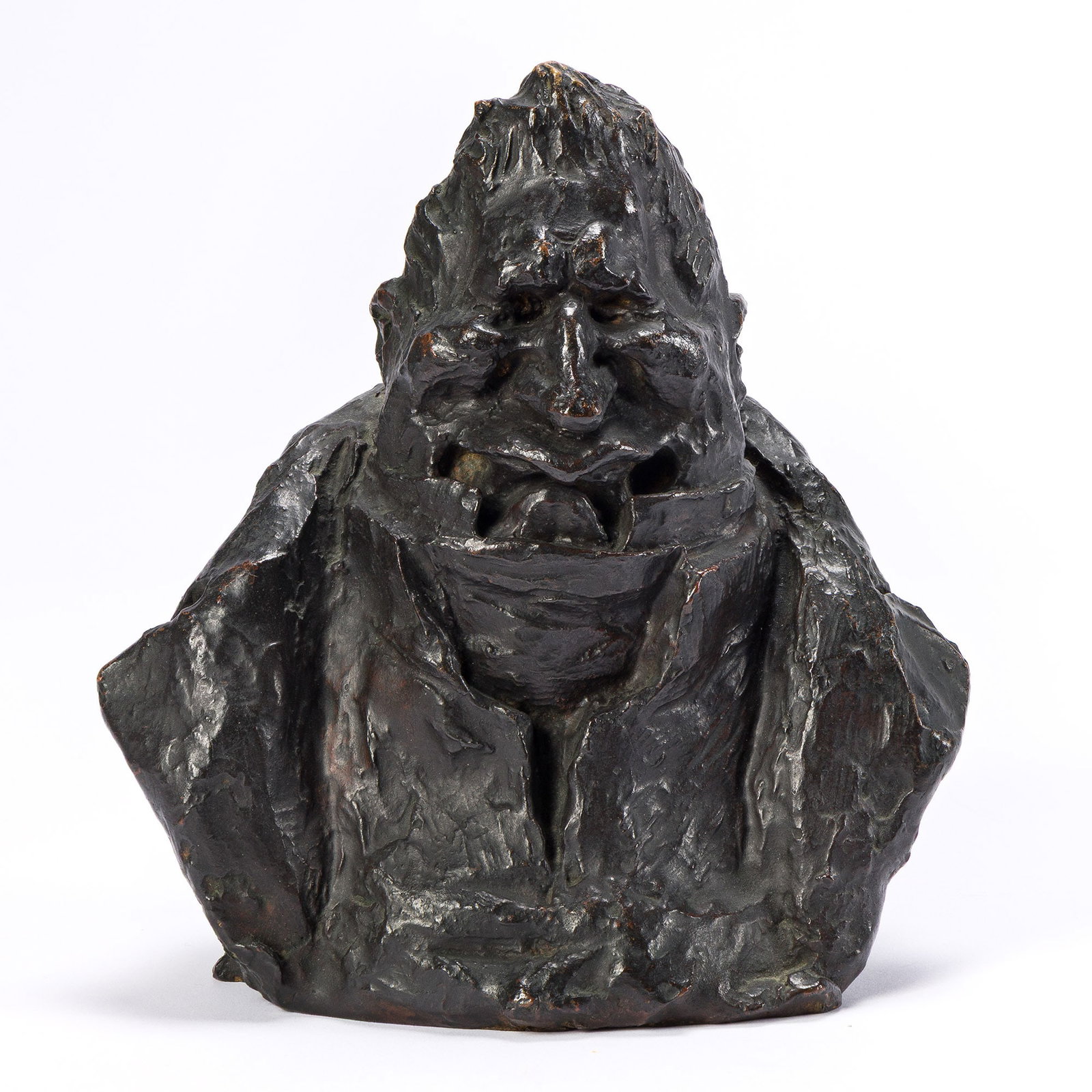 Honoré Daumier (1808-1879), Baron Joseph de Podenas (L'Important Malicieux), circa 1833.: Honoré Daumier (1808-1879) Baron Joseph de Podenas (L'Important Malicieux). Bronze, circa 1833. The Maurice Le Garrec edition of 25, with the initial stamp verso, and numbered 10/25 inside of the