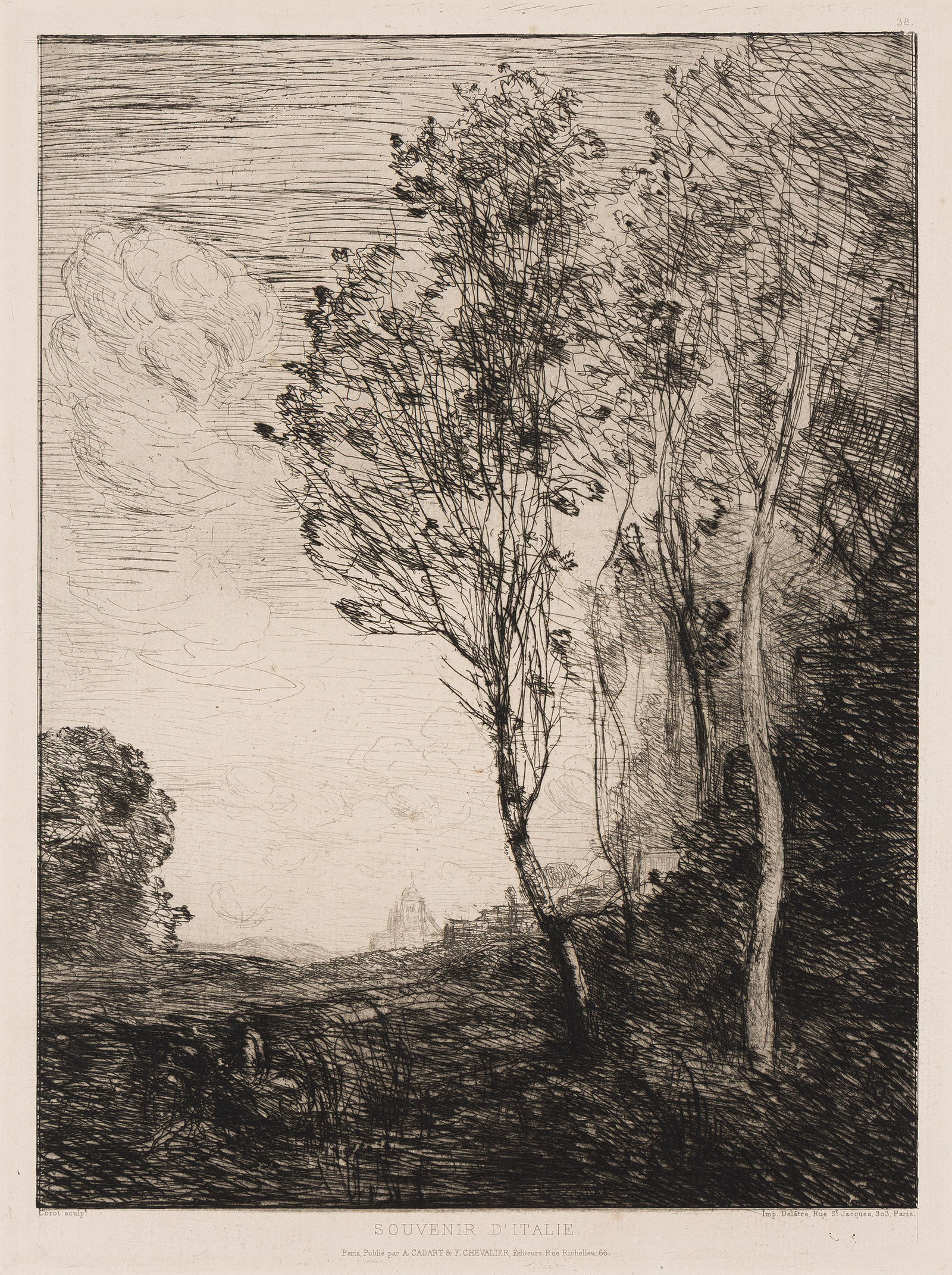 Jean-Baptiste-Camille Corot (1796-1875), Souvenir d'Italie, 1863. (1 of 1)