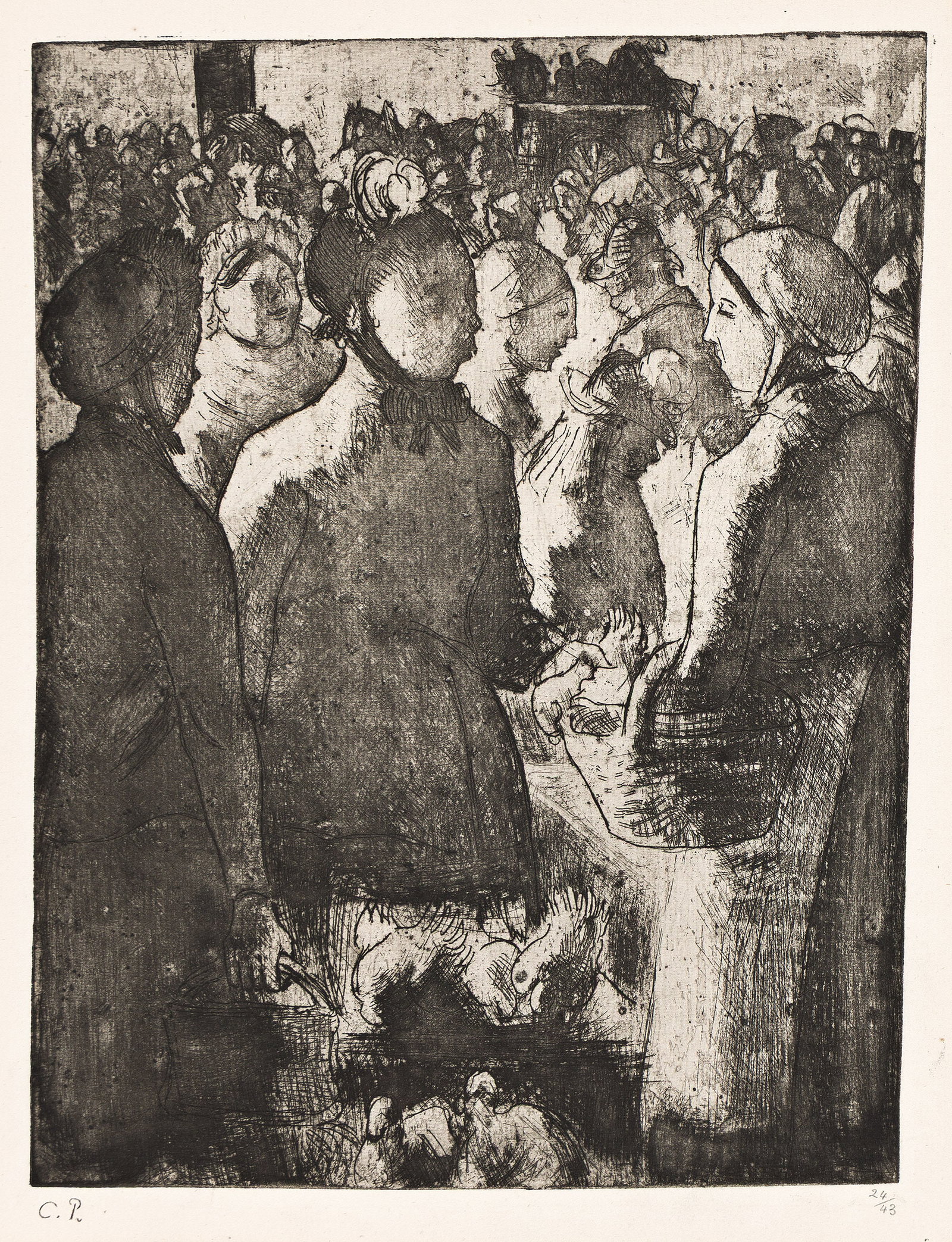 Camille Pissarro (1830-1903), Marché à la Volaille à Gisors, 1891. (1 of 1)