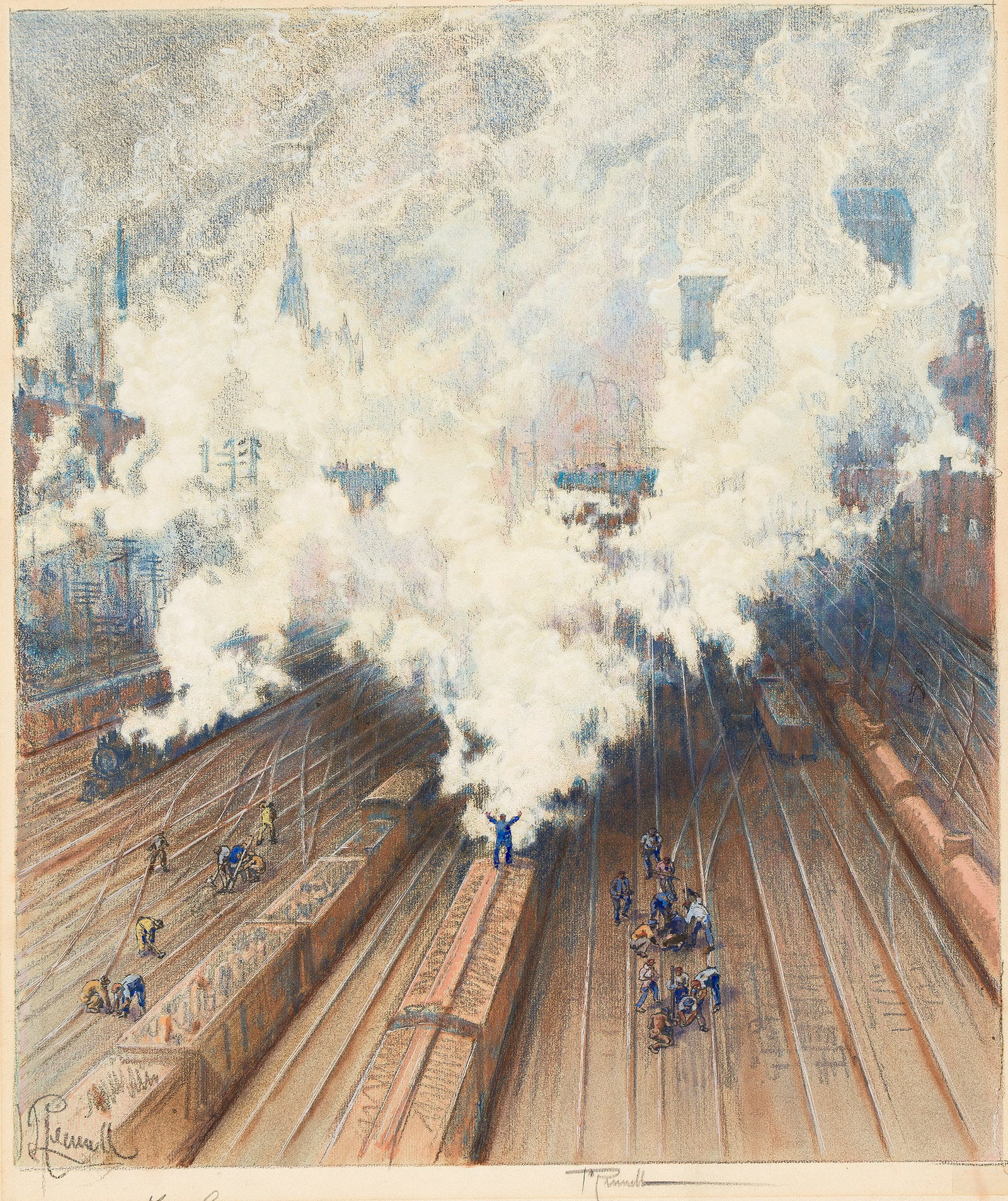 Joseph Pennell (1866-1926), Train Yard, St. Louis, 1919. (1 of 1)