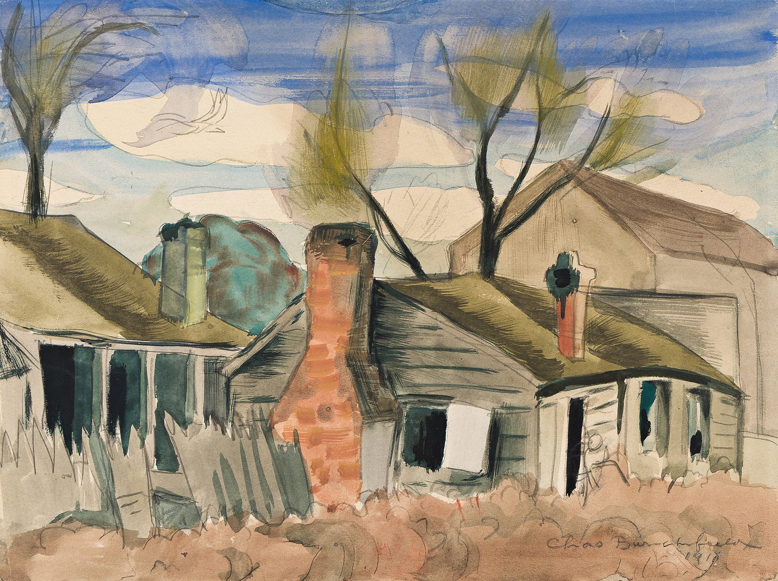 Charles Burchfield (1893-1967), A Little Cabin (Statesburg, S.C.), 1918. (1 of 1)