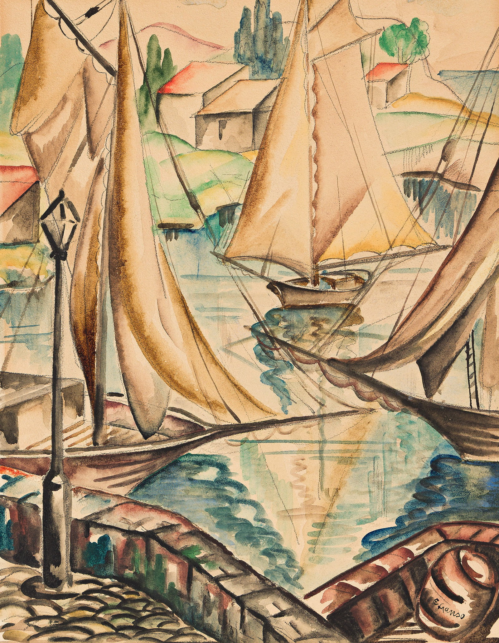Emil Ganso (1895-1941), Sailboats. (1 of 1)