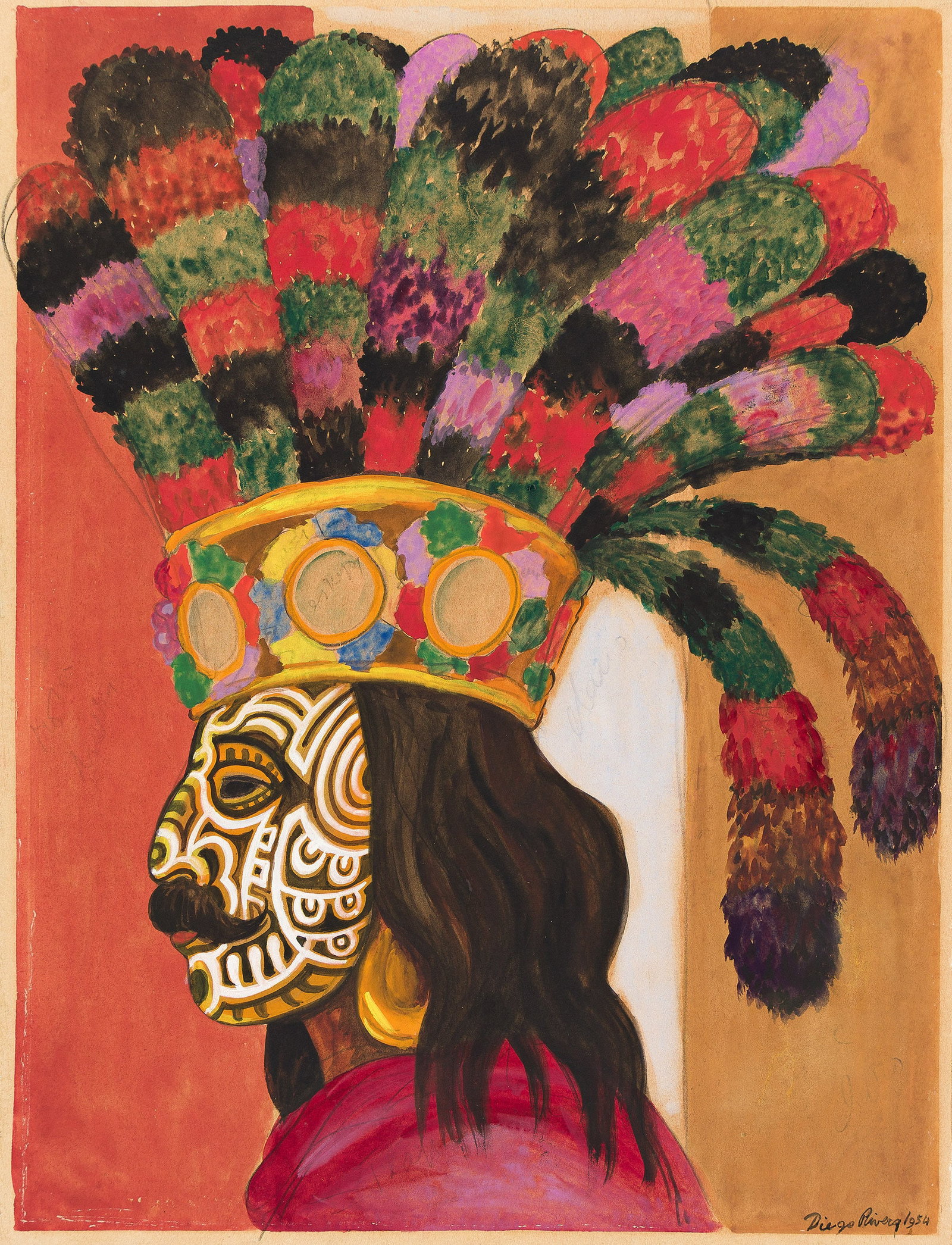 Diego Rivera (1886-1957), El tocado de plumas (Danzante de Huejotzingo), 1954. (1 of 1)