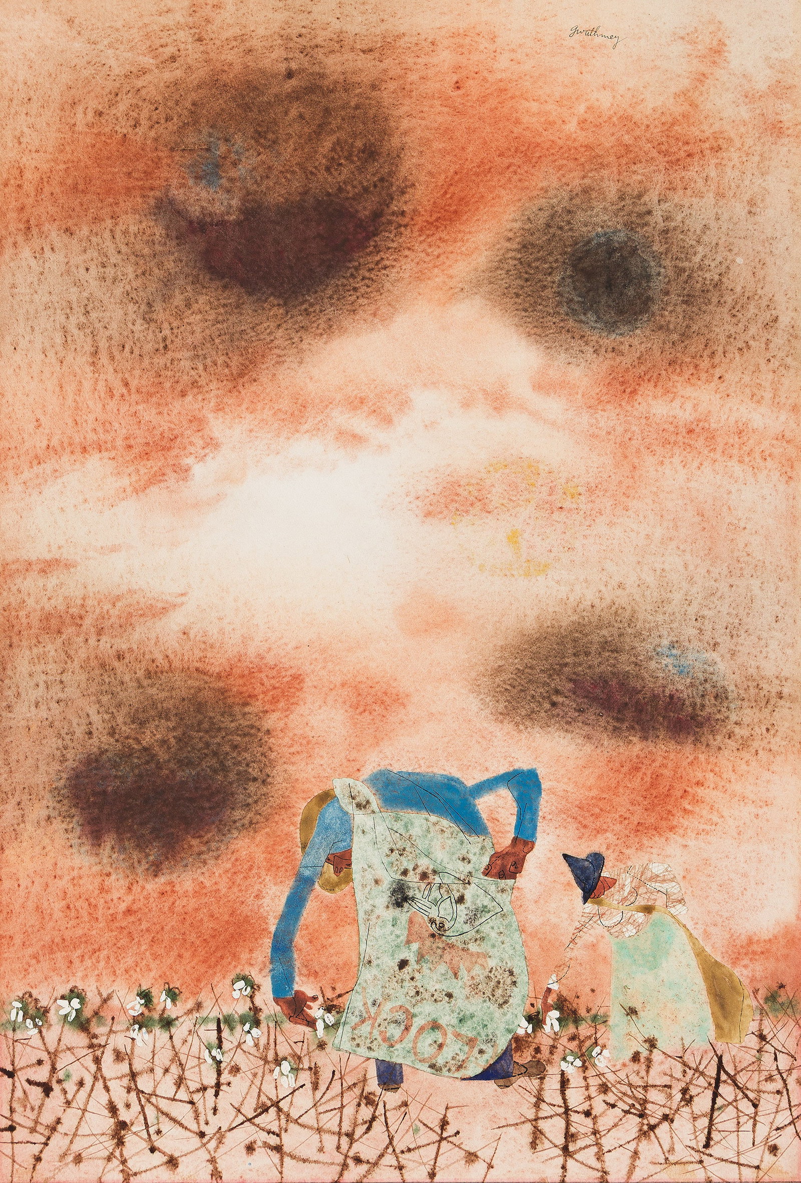 Robert Gwathmey (1903-1988), Cotton Pickers. (1 of 2)