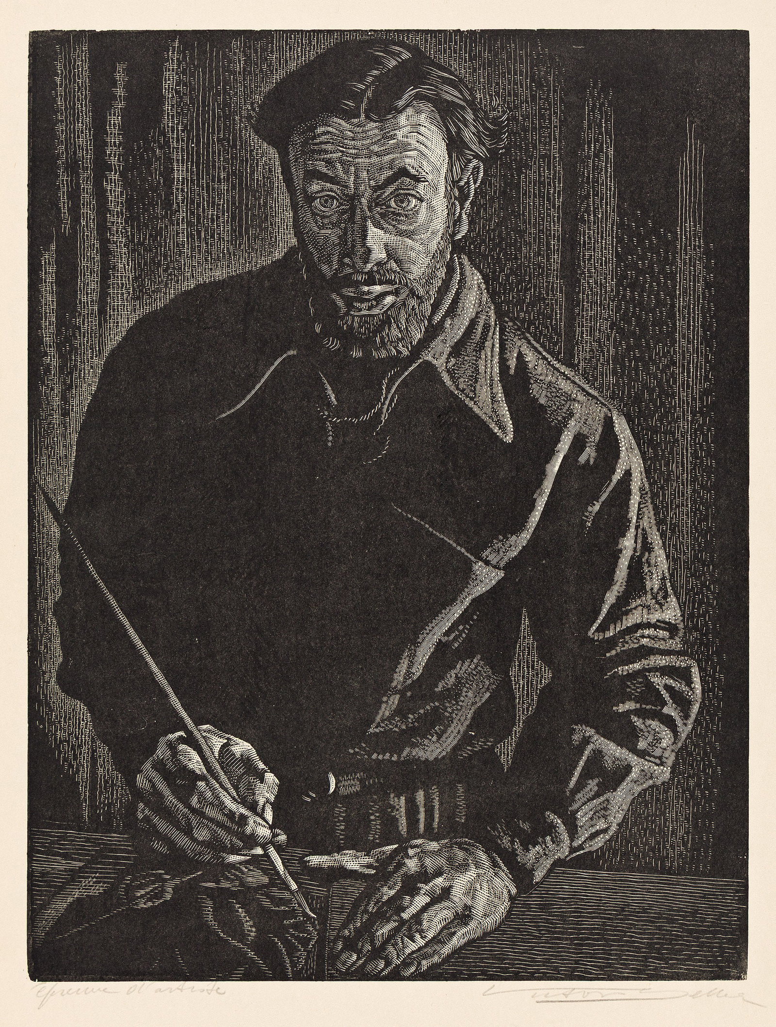 Victor Delhez (1902-1985), Group of 6 Portrait Prints. (1 of 4)