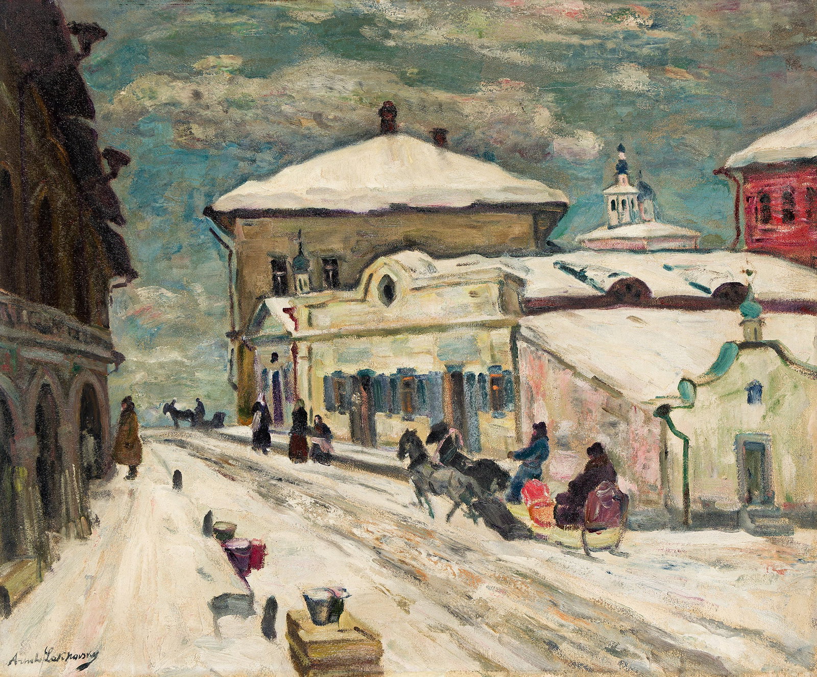 Arnold Lakhovsky (1880-1937), Village Landscape. (1 of 1)