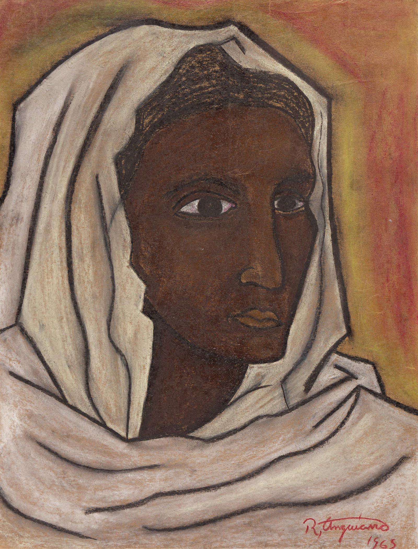 Raoúl Anguiano (1905-2006), Retrato de una mujer, 1965. (1 of 1)