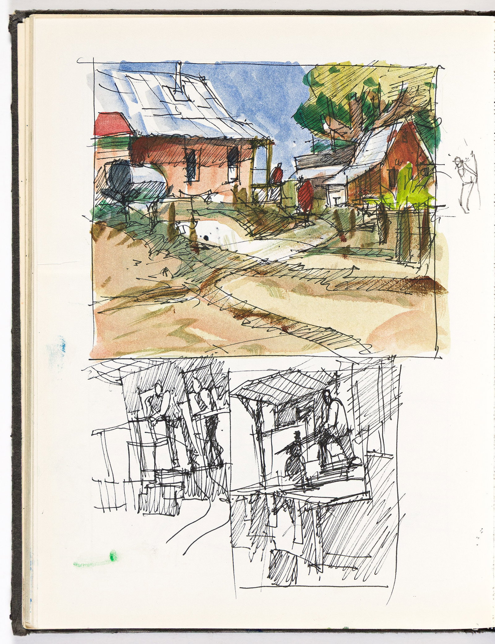 George James (1932-2016), Sketchbook with drawings. (1 of 3)