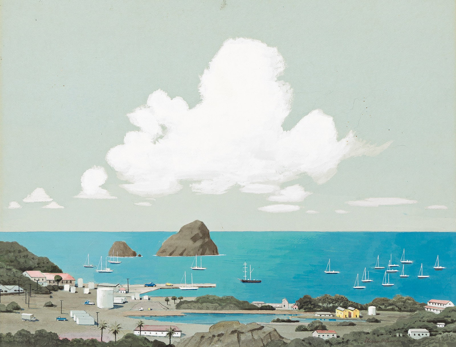 Stevan Dohanos (1907-1994), Untitled (Harbor Scene). (1 of 1)