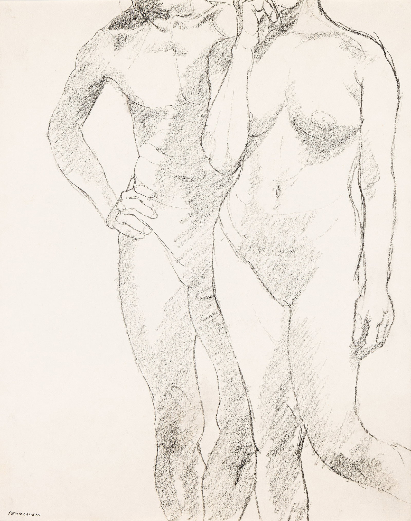 Philip Pearlstein (1924-2022), Two Nudes.: Philip Pearlstein (1924-2022) Two Nudes. Pencil on paper. Signed lower left. 13 5/8 x 11 in. (34.8 x 27.9 cm.) Provenance: Acquired from the artist. Parke-Bernet, New York, Decembe