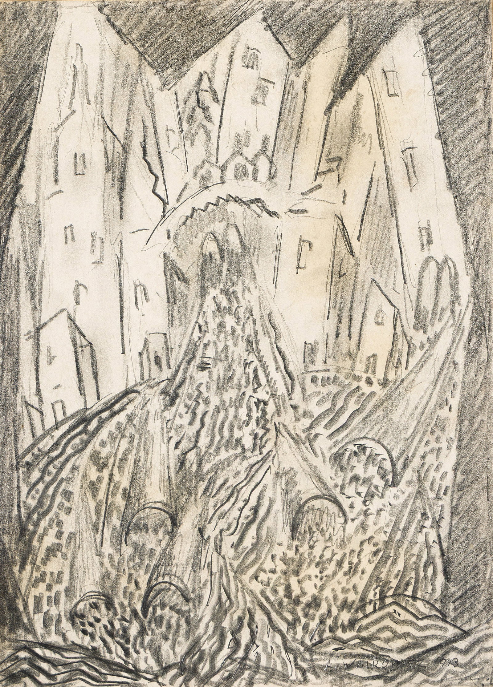 Abraham Walkowitz, New York Scene, 1913. (1 of 1)