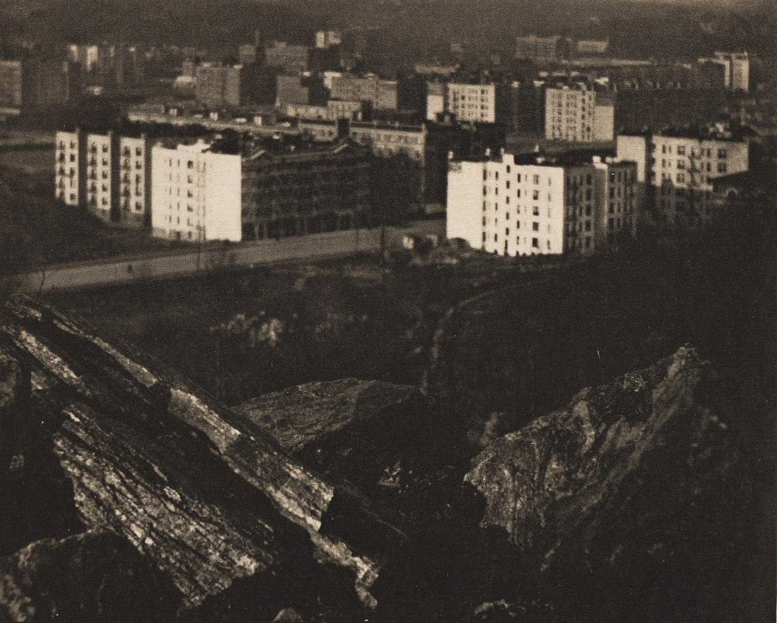 Paul Strand, New York from the Park, from Camera Work Number 48, 1916.: Paul Strand 1890-1976 New York from the Park, from Camera Work Number 48. 1916. Photogravure on Japan tissue. The image 5 1/2 x 6 1/2 in. (14 x 16.5 cm.), the sheet 11 x 7 3/4 in. (27.9 x 19.7 cm.), t