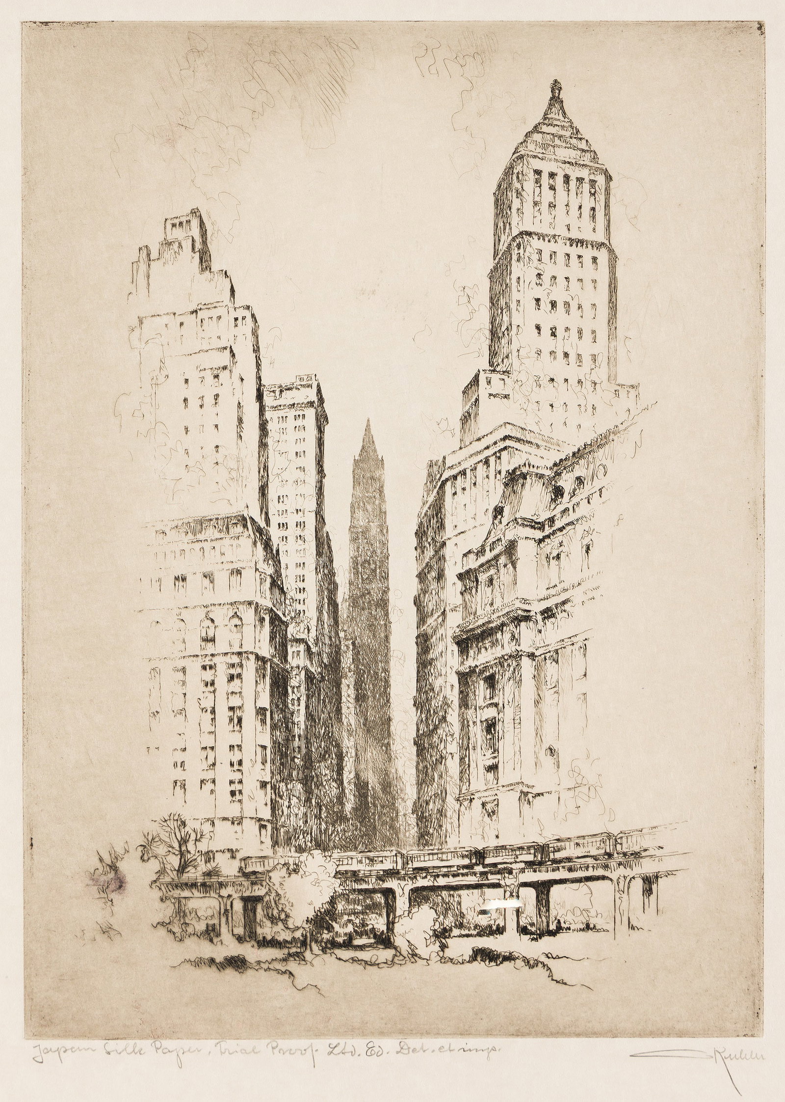 Otto August Kuhler, Gateway to the New World, Etching on Japan paper, 1926. (1 of 1)