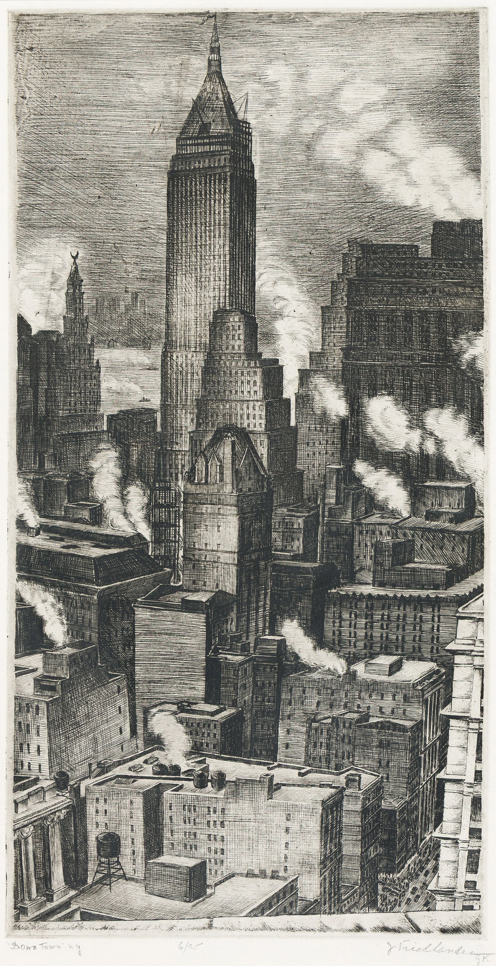 Isaac Friedlander, Two etchings, 1931. (1 of 2)