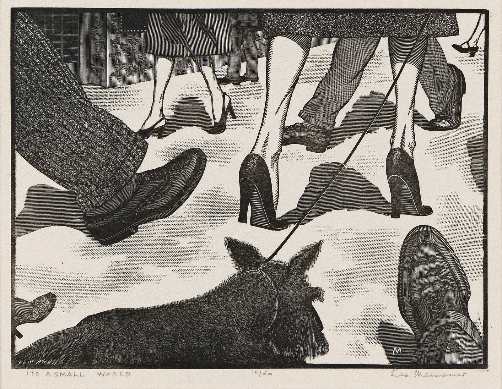 Leo John Meissner, It's a Small World, Wood engraving, 1930. (1 of 1)