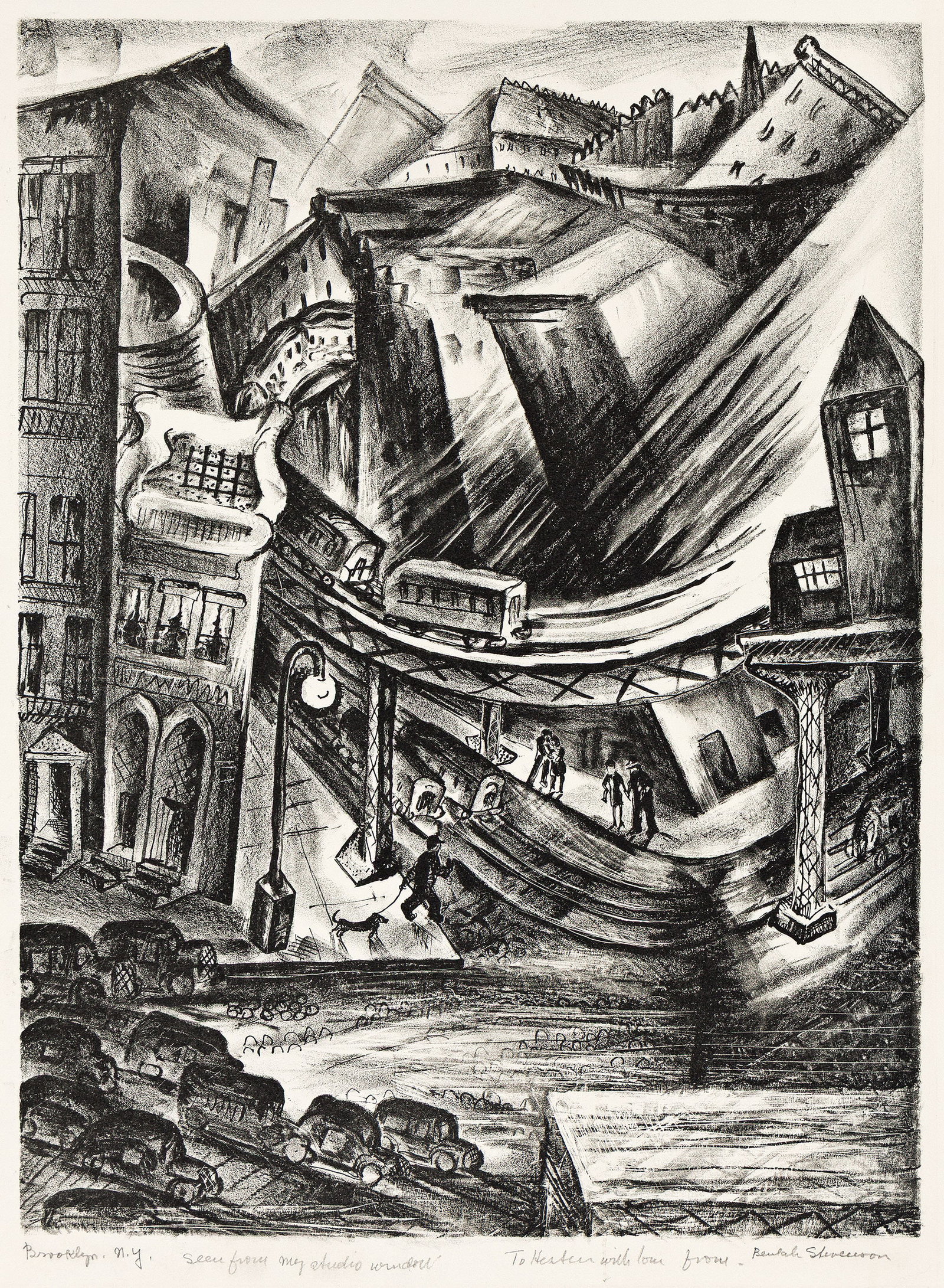 Beulah Stevenson, Brooklyn, NY, Lithograph, circa 1938. (1 of 1)