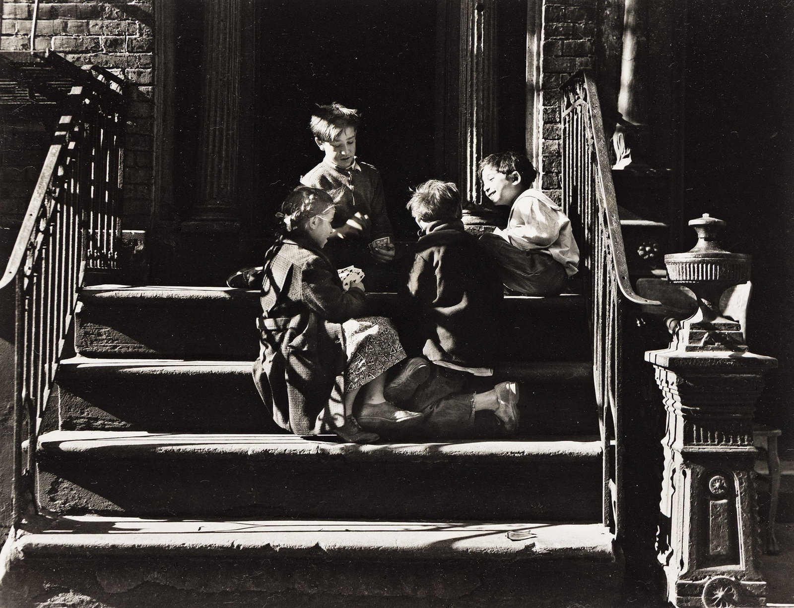 Walter Rosenblum, Gypsy Children Playing Cards, Pitt Street, New York, 1938; printed 1960s. (1 of 1)