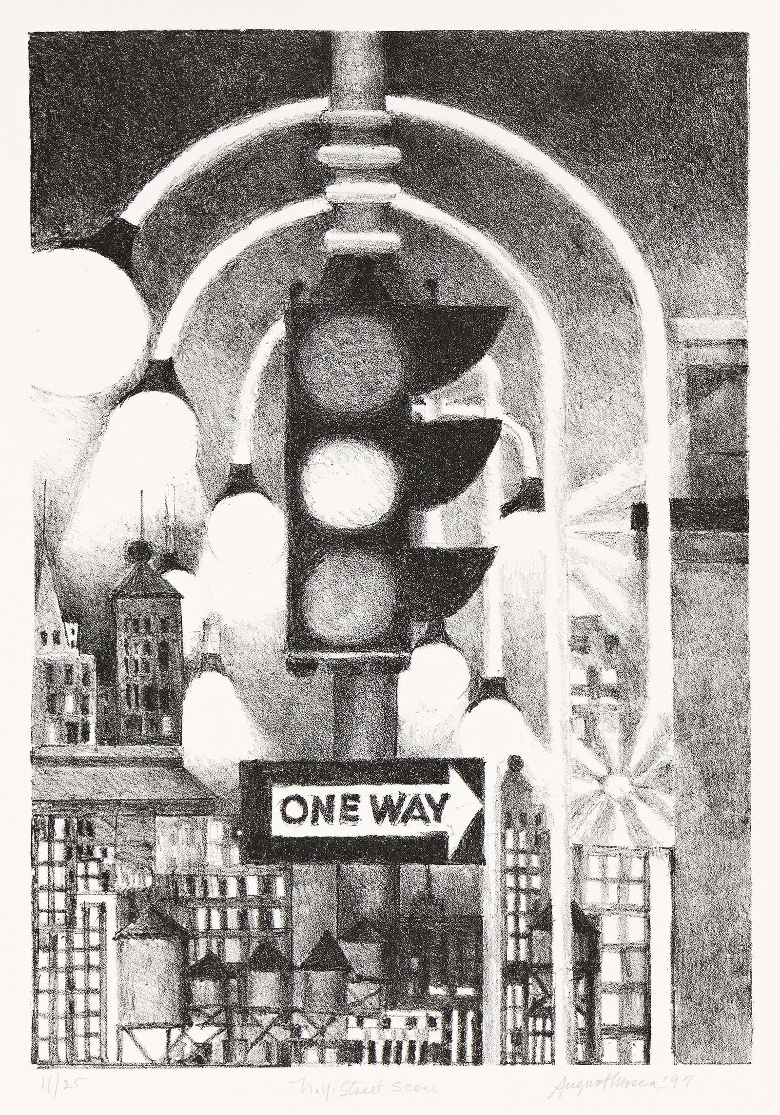 August Mosca, Two lithographs, Lithograph, 1997. (1 of 1)