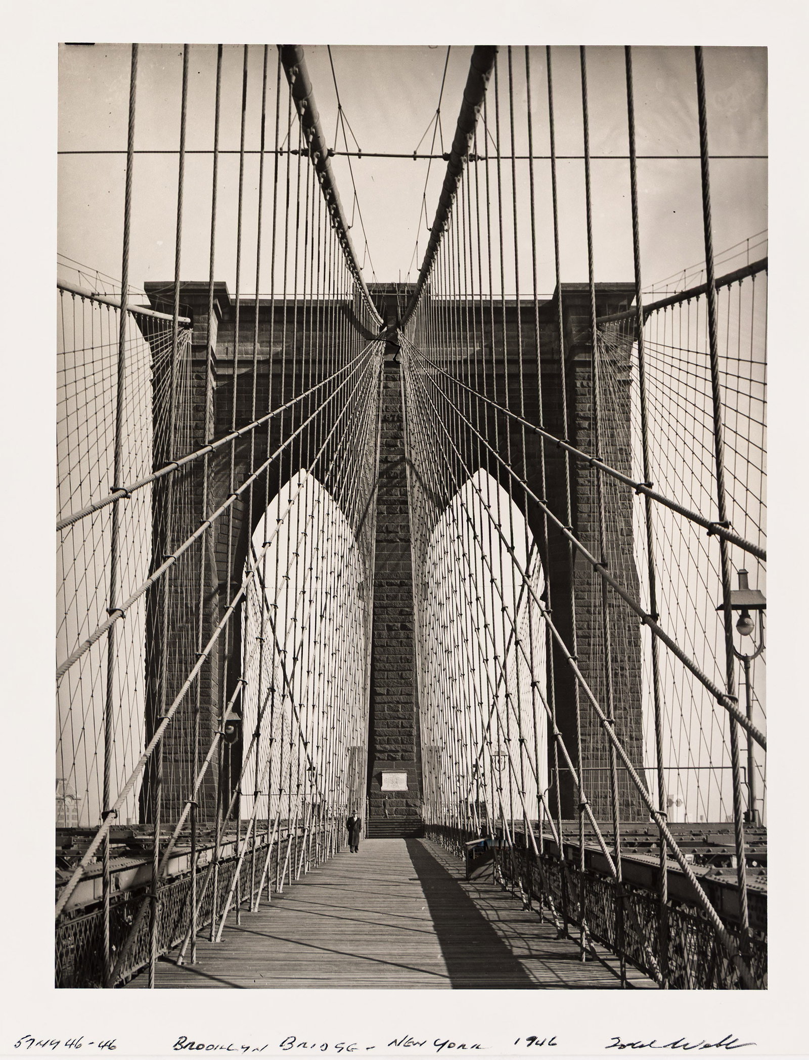 Todd Webb, Brooklyn Bridge, New York, 1946; printed 1970s. (1 of 1)