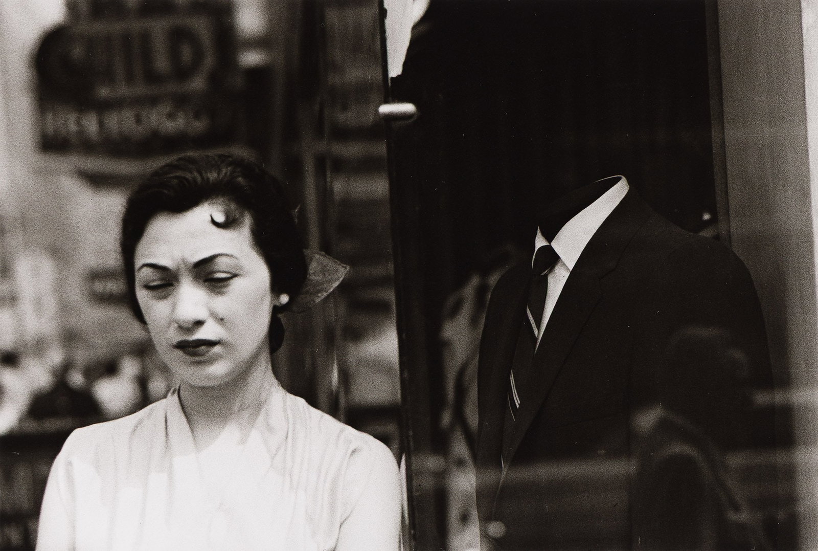 Diane Arbus, Woman with a headless dummy, NYC, 1956; printed 2003 by Neil Selkirk. (1 of 1)