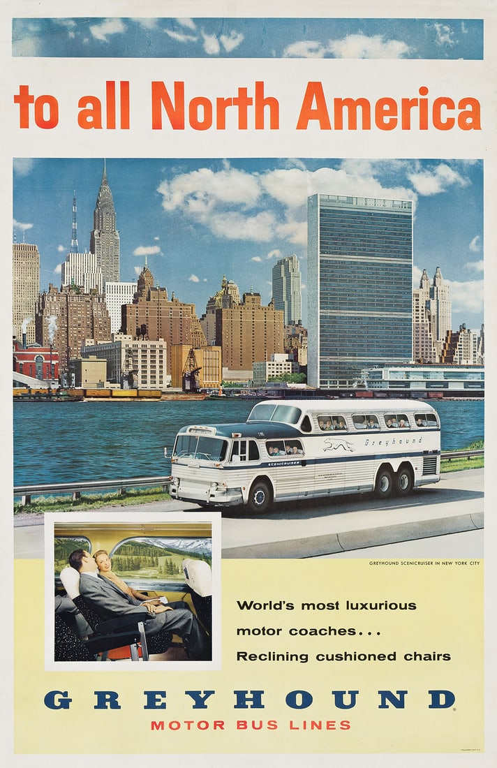 Designer Unknown, To All North America / Greyhound, 1957. (1 of 1)