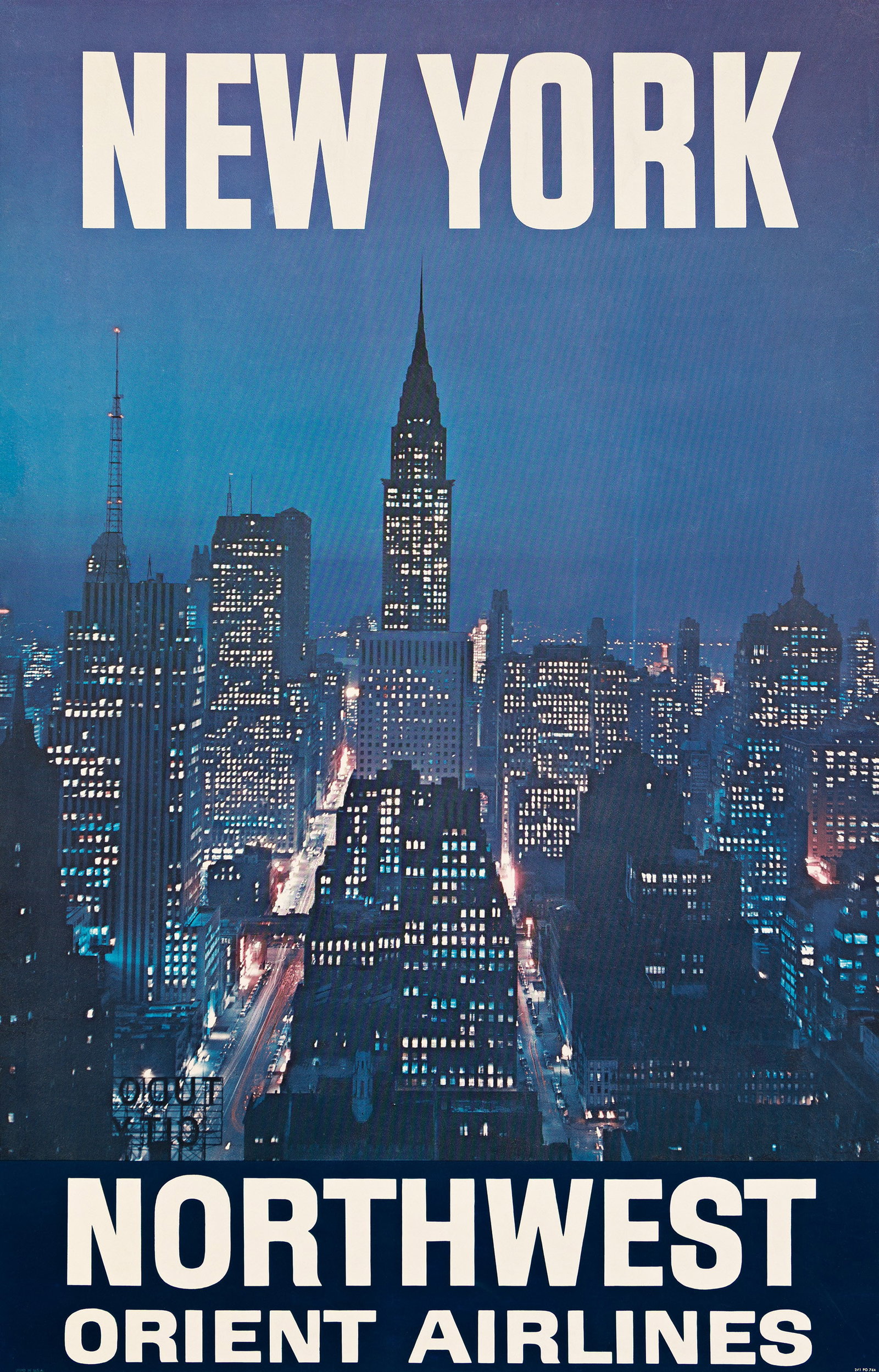 Designer Unknown, Northwest Orient Airlines / New York, Circa 1960s. (1 of 1)