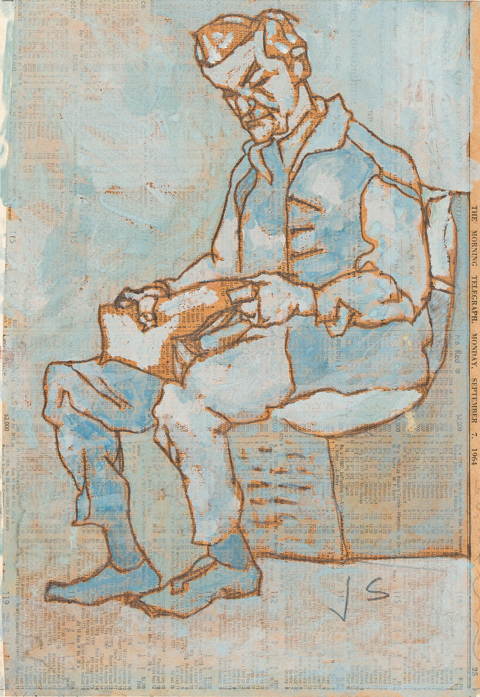 Joseph Solman, Man Seated on the Subway, circa 1965. (1 of 1)