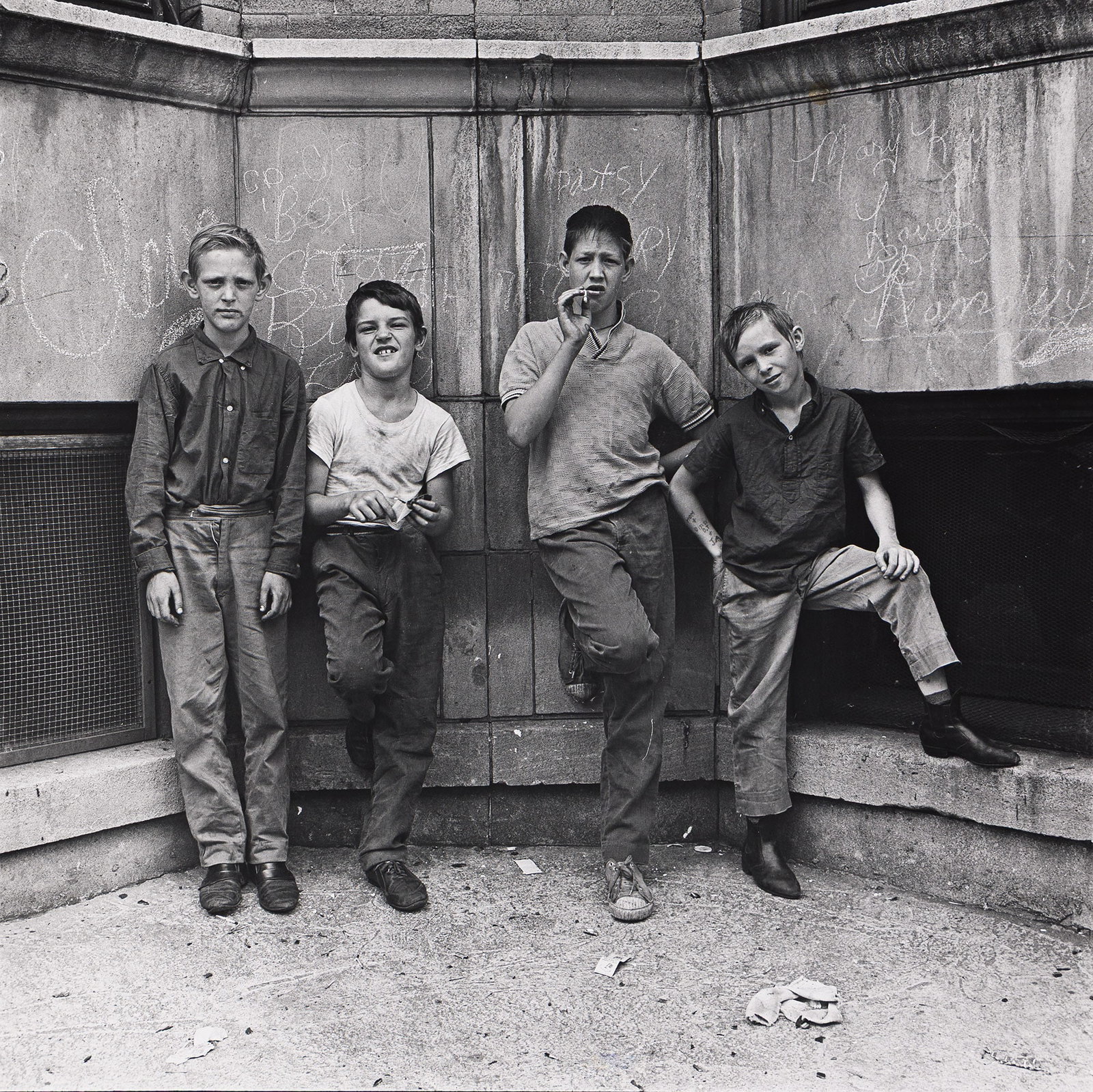 Danny Lyon, Uptown, 1965; printed 1980.: Danny Lyon 1942- Uptown. 1965; printed 1980. Silver print. With Lyon's signature, title, printer's credit, and negative and print dates in pencil on verso. The image 15 1/4 x 15 in. (38.7 x 38.1 cm.),