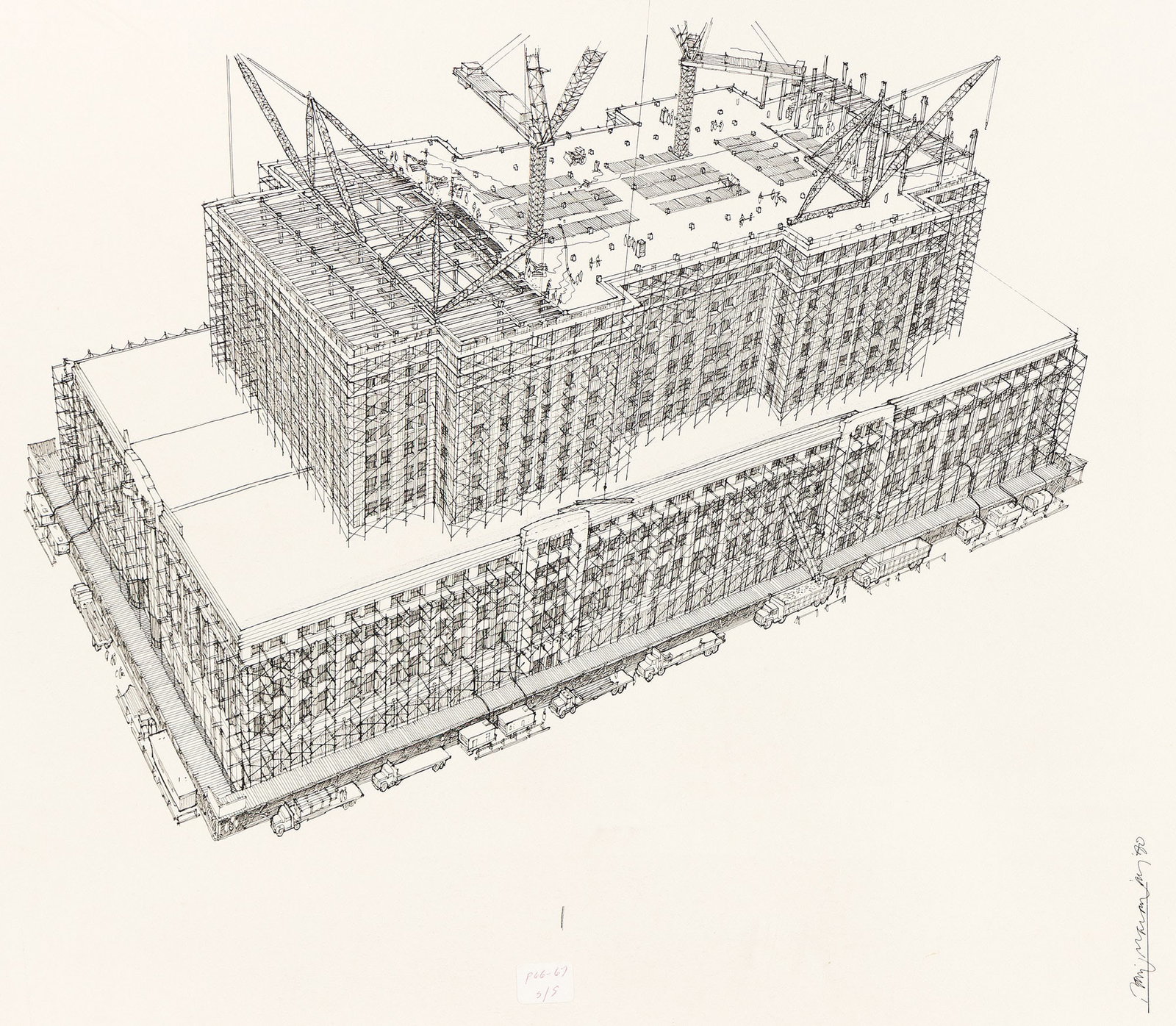 David MacAulay, Empire State Building construction, 1980. (1 of 1)