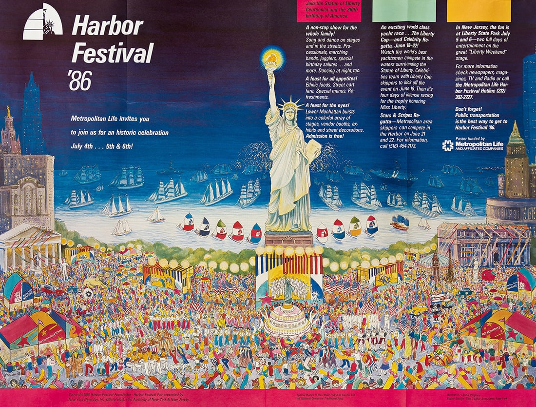 Letizia Pitigliani, Harbor Festival, Group of 3 subway posters. 1980s. (1 of 1)