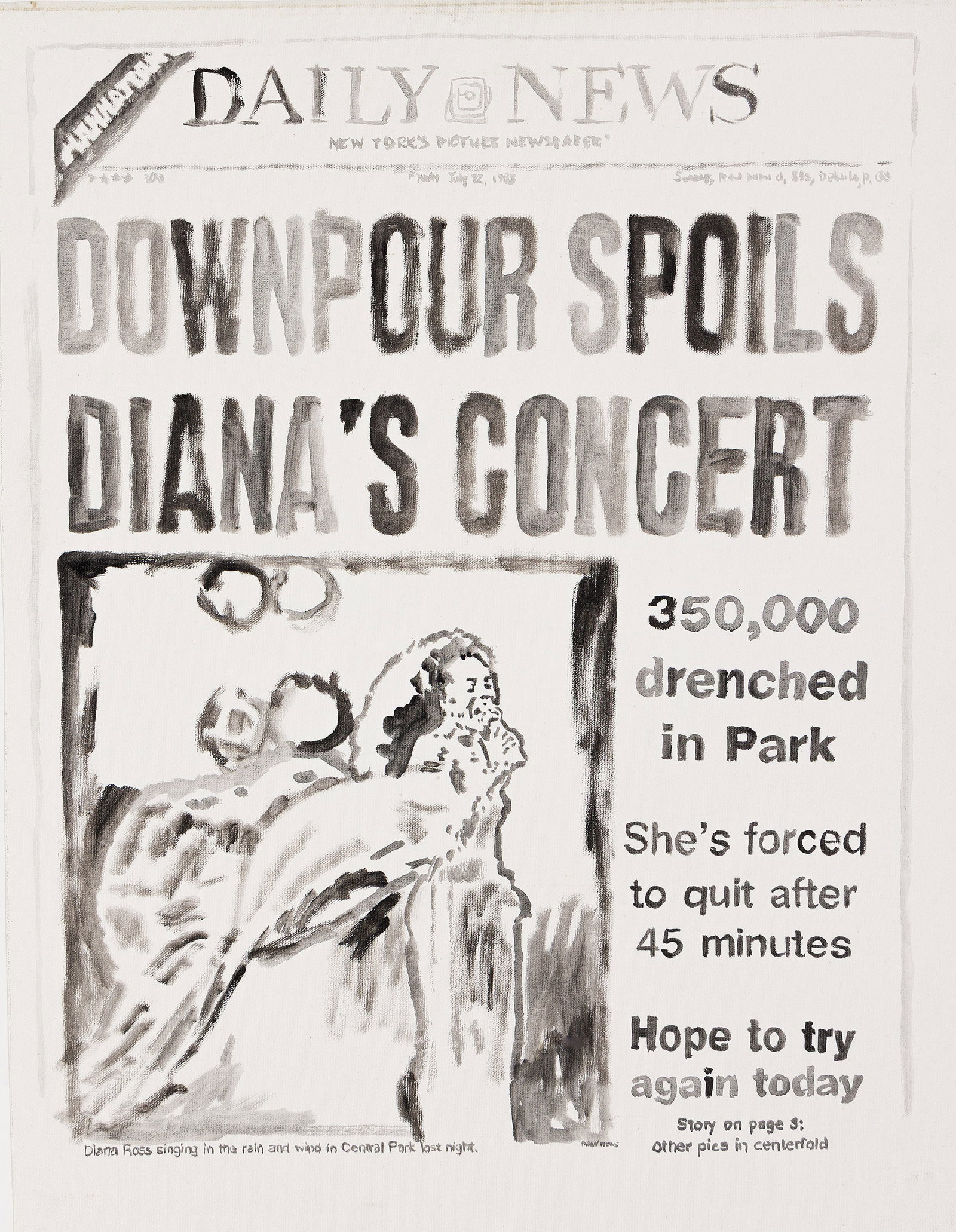 Robert Passantino, Downpour Spoils Diana's concert. 1983. (1 of 1)