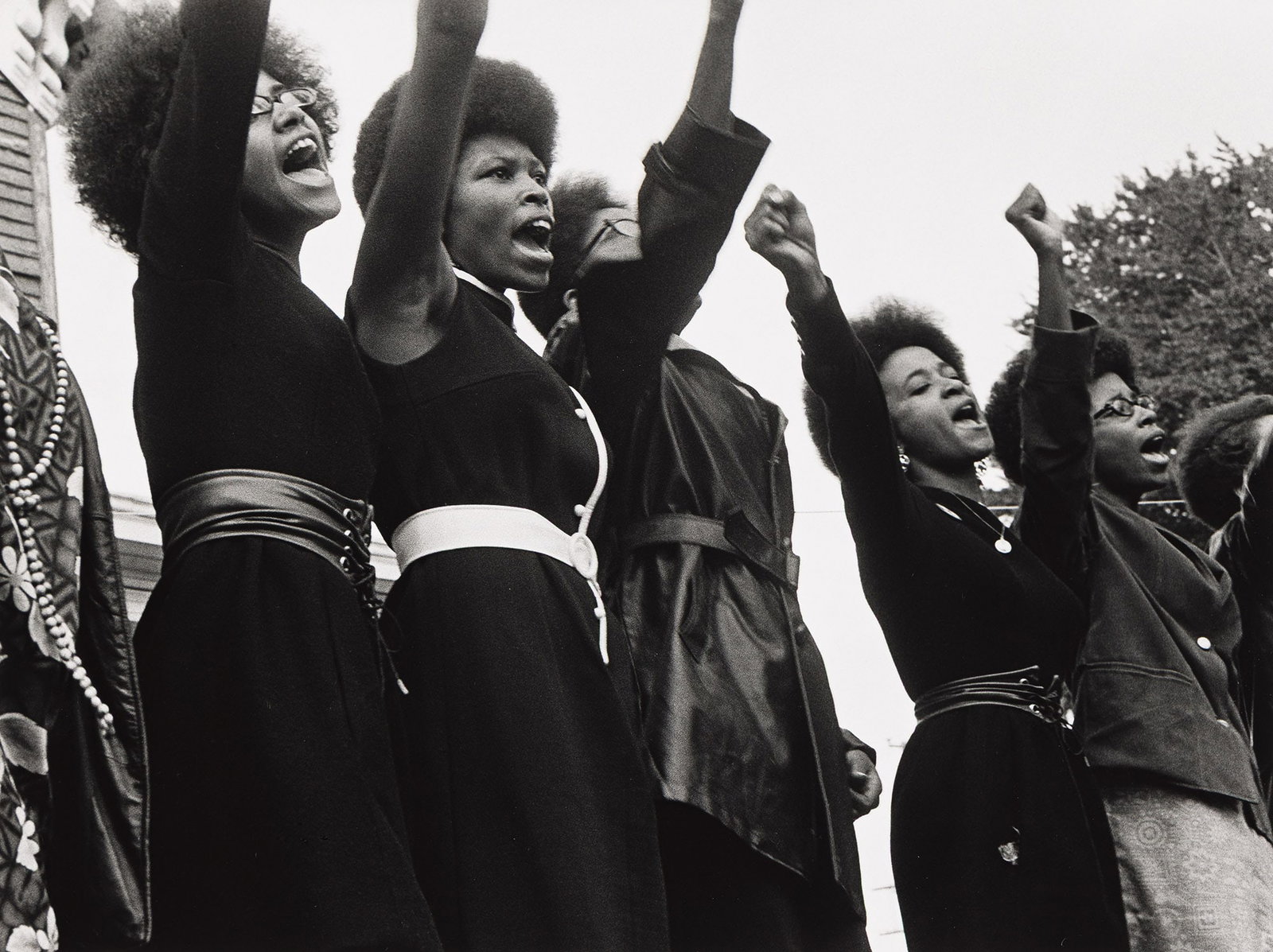 Pirkle Jones. Free Huey Rally, Black Panther Party, Sacramento. 1968; printed 1970s.: Pirkle Jones 1914-2009 Free Huey Rally, Black Panther Party, Sacramento. 1968; printed 1970s. Silver print With Jones' signature and negative date in pencil and his copyright with a second date (1970)