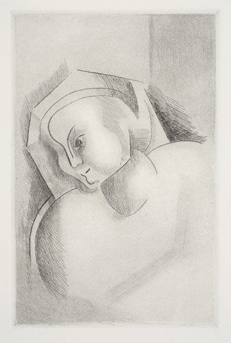 ALEXANDER ARCHIPENKO Angelica.: ALEXANDER ARCHIPENKO Angelica. Drypoint, 19 impressions, 1922. Each 173x113 mm; 7x4 1/2 inches, full margins. Edition of 75, printed in 1967 (there are only 3 known lifetime impressions). Very good im