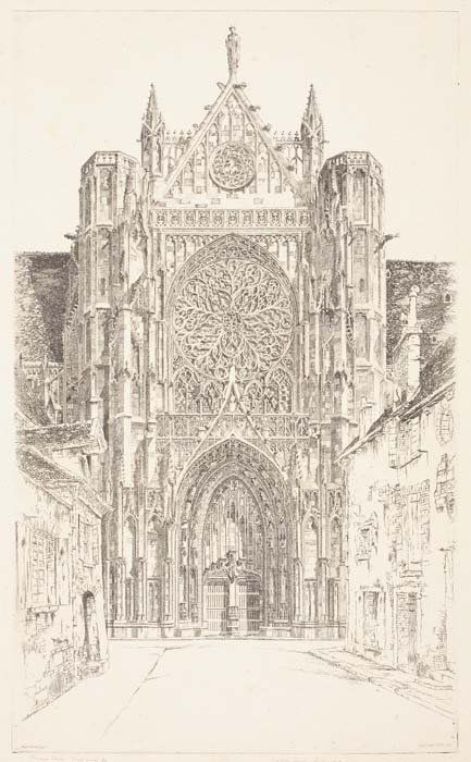 JOHN TAYLOR ARMS Three etchings.: JOHN TAYLOR ARMS Three etchings. Abbeville, 1925. Edition of 150. Signed and dated in pencil, lower right * Eglise St. Michel, 1927. Edition of 100. Signed and dated in pencil, lower right * Gothi