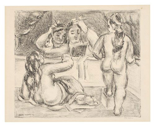 MAX WEBER The Balcony.: MAX WEBER The Balcony. Lithograph, 1929. 185x217 mm; 7 1/4x8 1/2 inches, full margins. Edition of 20. Signed in pencil, lower right. A very good impression. Rubenstein 82. All items are offered