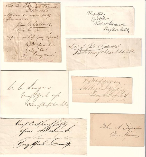 (CIVIL WAR.) Group of 14 Signatures by Union G