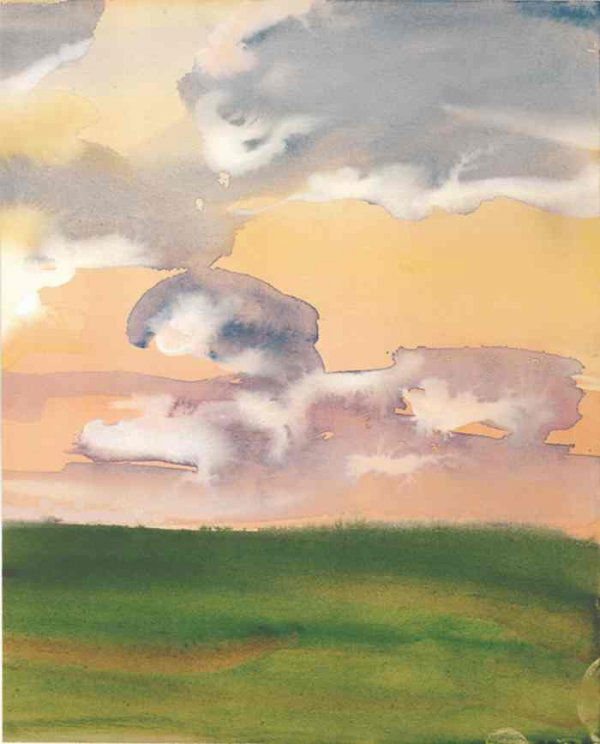 JANE PETERSON Cloud Study.: JANE PETERSON Cloud Study. Watercolor on cream wove paper, circa 1945. 298x241 mm; 11 3/4x9 1/2 inches. Ex-collection the estate of the artist. All items are offered for sale subject to Swann Ga
