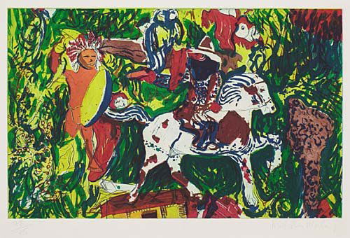 MALCOLM MORLEY Fallacies of Enoch: MALCOLM MORLEY Fallacies of Enoch. Group of 5 color etchings and aquatints on C. M. Fabriano, 1983-84. Each 695x990 mm; 27 1/8x38 5/8 inches (sheets), full margins. Each signed and numbered 48/75 in p