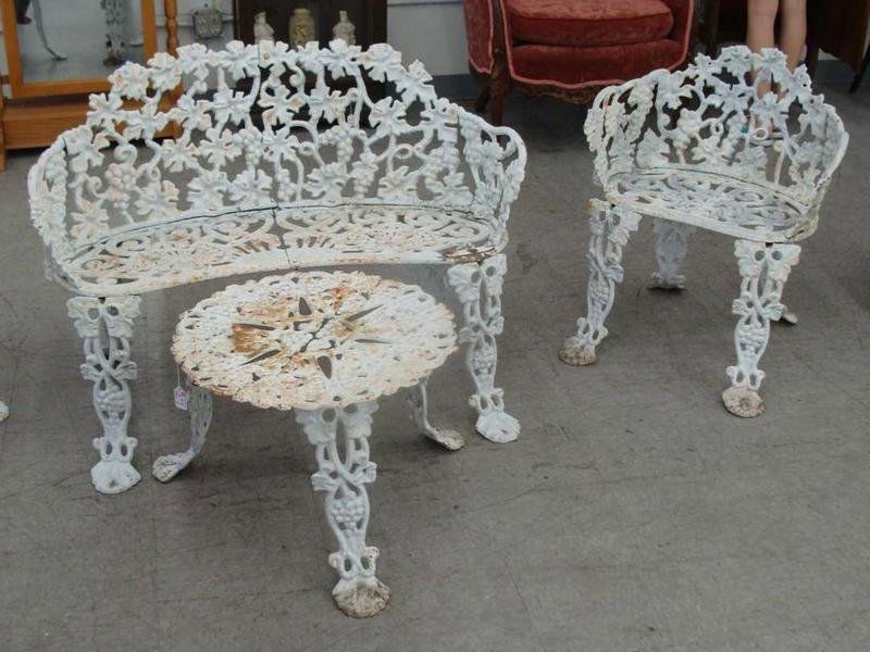 4pcs Antique Cast Iron Garden Furniture; Includes Benc Apr 27, 2013