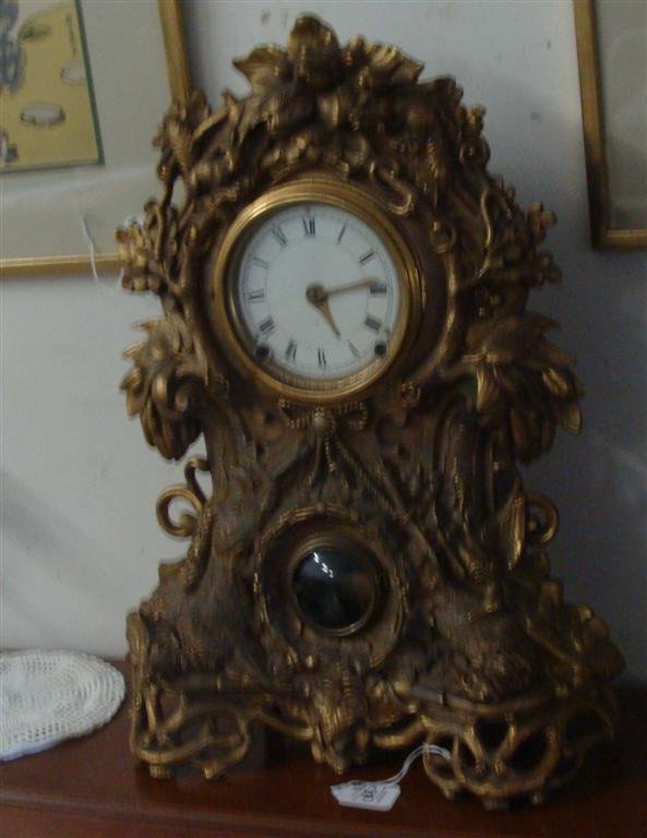 Hanging Game Mantle Clock Made by N. Muller of NY;: Hanging Game Mantle Clock Made by N. Muller of NY; 1860. Time & Strike 8 Day Movement. Working Condition. Auction Estimate $500-700.