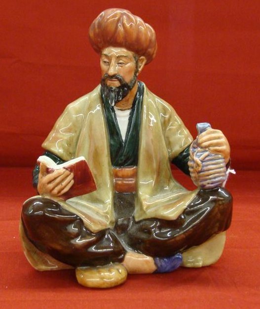 Royal Doulton Figurine: Omar Khayyam; HN #2247. Auction: Royal Doulton Figurine: Omar Khayyam; HN #2247. Auction Estimate $100-200.