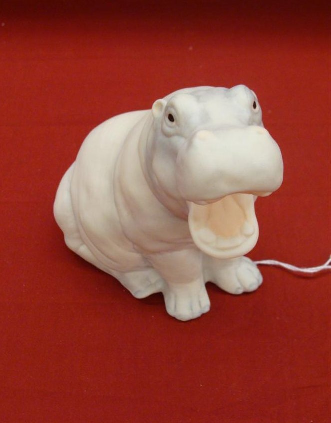 Signed Cybis Porcelain Hippo; 5.5" Ht. Auction Estimate: Signed Cybis Porcelain Hippo; 5.5" Ht. Auction Estimate $100-200.