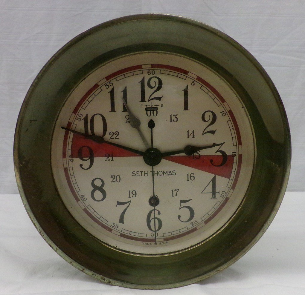 Seth Thomas Ships Clock in Working Condition. Auction: Seth Thomas Ships Clock in Working Condition. Auction Estimate $200-400.