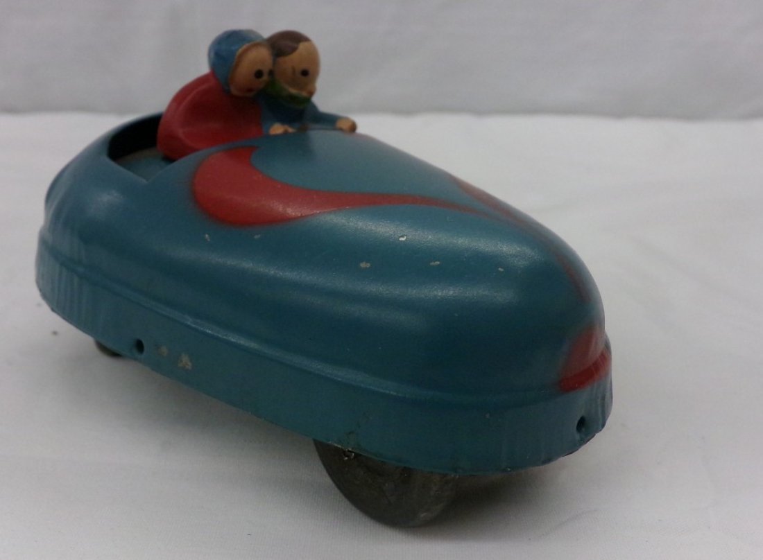Antique Wind Up Toy Car with Boy & Girl Riders; J. R.: Antique Wind Up Toy Car with Boy & Girl Riders; J. R. D. Made in France. Working Condition. Auction Estimate $100-200.