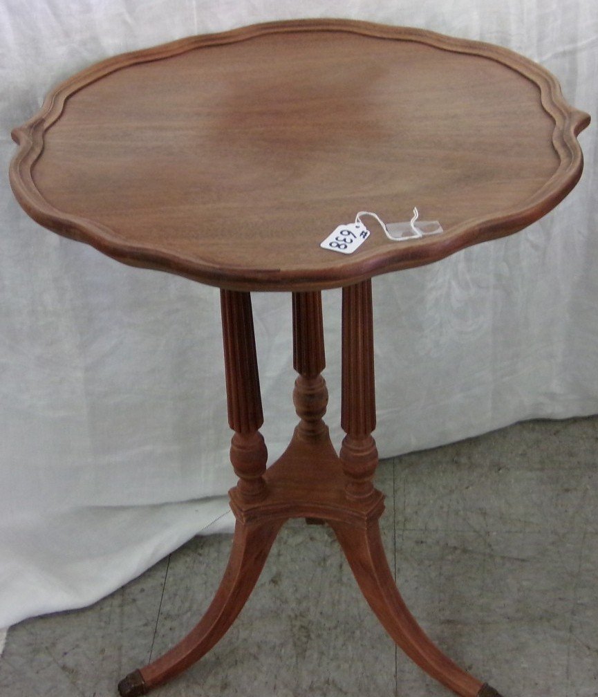 Duncan Phyfe 3 Legged Occasional Table. Auction: Duncan Phyfe 3 Legged Occasional Table. Auction Estimate $50-100.