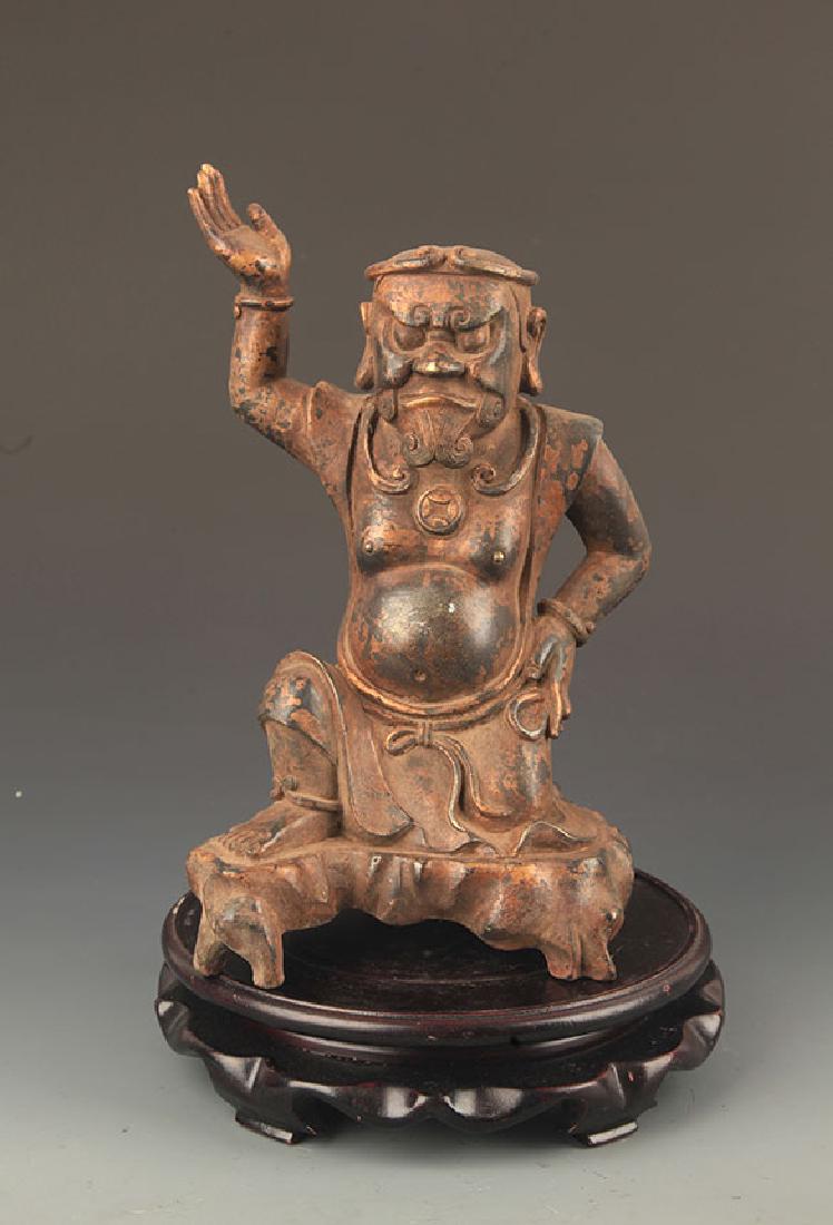 A FINE BRONZE MAHAKALA BUDDHA STATUE (1 of 5)